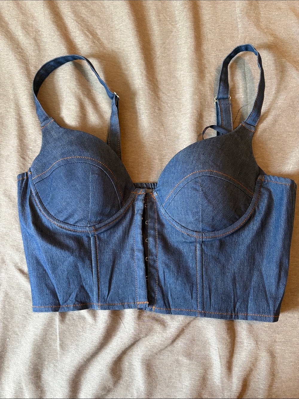 Windsor Dark Denim Longline Bustier